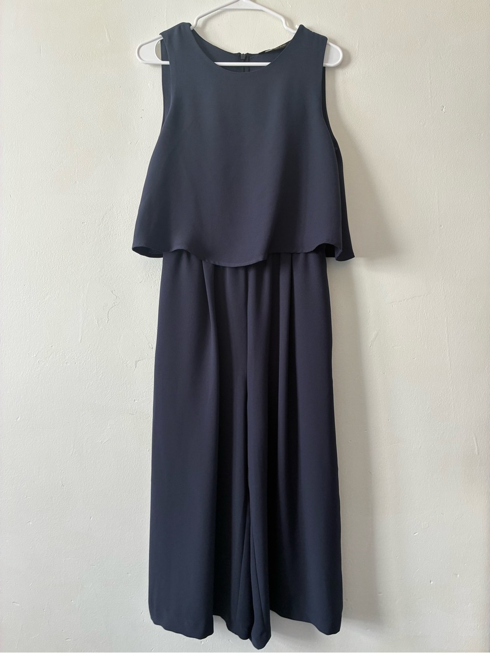 Zara Navy Sleeveless Jumpsuit